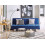 Beliani Sofa Bed 2 Seater YORK Velvet Navy Blue 2