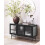 Beliani Glass Display Sideboard DEVON 115 cm Metal Black 4