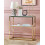 Beliani Console Table AZUSA Tempered Glass White Marble 5