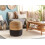 Beliani Pouffe DALAMA Jute Black 2