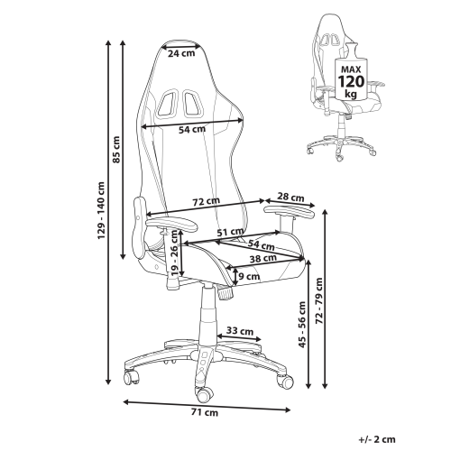 Beliani Gaming Chair KNIGHT Faux Leather Silver 2