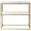 Beliani Console Table AZUSA Tempered Glass White Marble 2