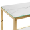 Beliani Console Table AZUSA Tempered Glass White Marble 3