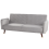Beliani Sofa Bed 3 Seater SENJA Velvet Light Grey 2
