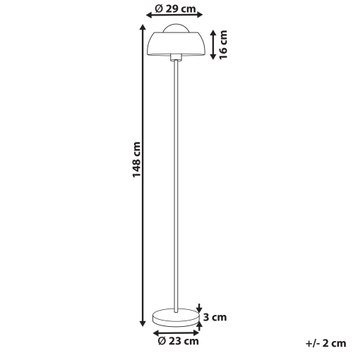 Beliani Floor Lamp SENETTE Metal Black 2