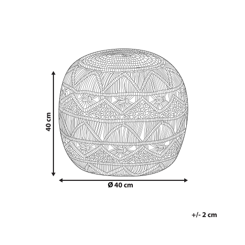 Beliani Pouffe Macramé KAYSERI Cotton Pink 2