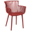 Beliani Set of 4 Garden Chairs PESARO Red 2