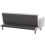 Beliani Sofa Bed 3 Seater SENJA Velvet Light Grey 3