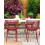 Beliani Set of 4 Garden Chairs PESARO Red 4