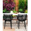 Beliani Set of 4 Garden Chairs PESARO Black 2