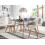 Beliani Dining Table BIONDI Black Beech 140 cm 80 cm 6