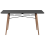Beliani Dining Table BIONDI Black Beech 140 cm 80 cm 2