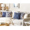 Beliani Throw Cushion JACARANDA 45 x 45 cm Cotton Blue Geometric Pattern 2