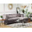 Beliani Corner Sofa 3 Seater FLEN Velvet Grey Left Hand 2