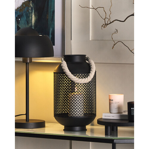 Beliani Lantern CORON 34 cm Metal Black 1