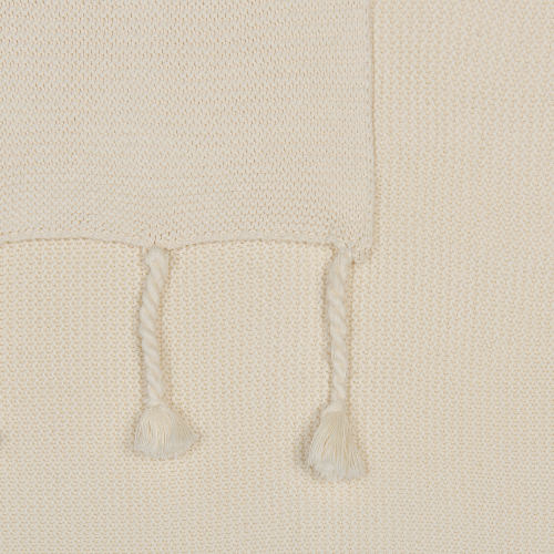 Beliani Blanket NAZILLI Cotton 125 x 150 cm Beige 2