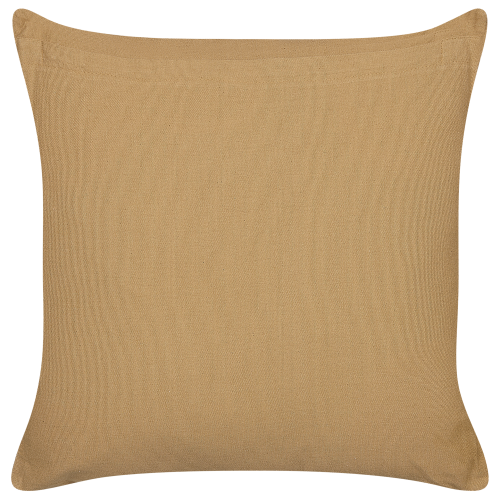 Beliani Throw Cushion BANYAN 45 x 45 cm Cotton Beige Geometric Pattern 1