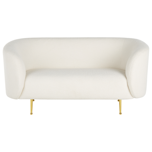 Beliani Sofa 2 Seater LOEN Boucle White 1