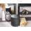 Beliani Storage Pouffe MARYLAND Faux Leather Black 2