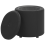 Beliani Storage Pouffe MARYLAND Faux Leather Black 4