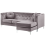 Beliani Corner Sofa 3 Seater FLEN Velvet Grey Left Hand 4