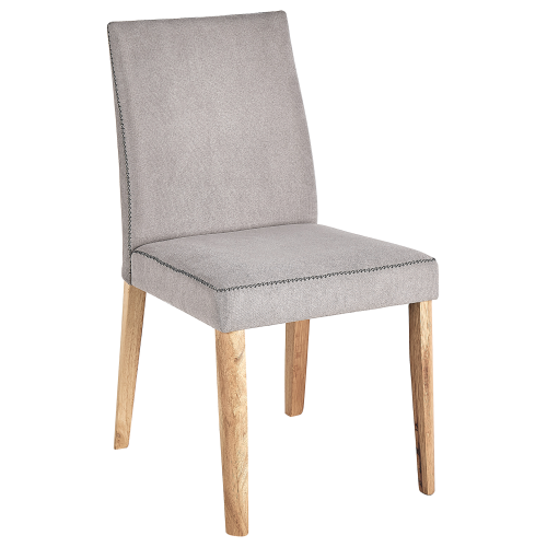 Beliani Set of 2 Dining Chairs PHOLA Fabric Grey 1