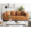 Beliani Sofa 3 Seater GRANNA Faux Leather Brown 4