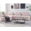 Beliani Modular Corner Sofa 4 Seater TIBRO Fabric Pink Right Hand 4