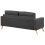 Beliani Sofa 2 Seater KALMAR Fabric Dark Grey 5
