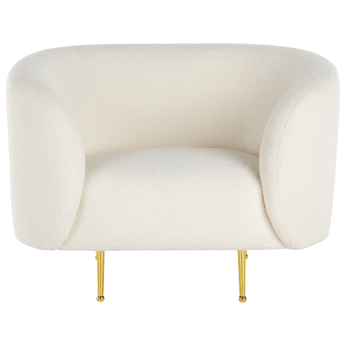 Beliani Armchair LOEN Boucle White 2