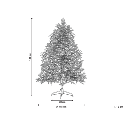 Beliani Artificial Snowy Christmas Tree BRISCO 180 cm White 2