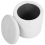 Beliani Storage Pouffe MARYLAND Faux Leather White 5