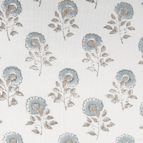 Beliani Throw Cushion CORNUS 45 x 45 cm Cotton Blue Floral Pattern 1