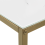 Beliani Console Table DELANO Tempered Glass Marble/ Gold 5