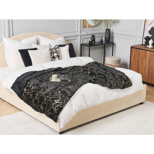 Beliani Blanket GODAVARI 150 x 200 cm Black 1