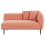Beliani Right-Hand Chaise Longue CHEVANNES Boucle Peach Pink 4