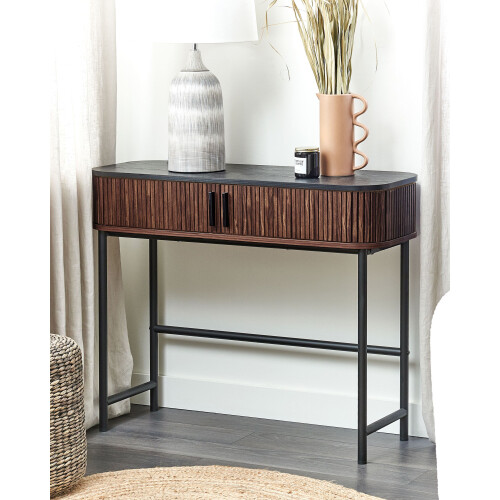 Beliani Console Table JOSE Dark Brown 1