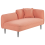 Beliani Right-Hand Chaise Longue CHEVANNES Boucle Peach Pink 5