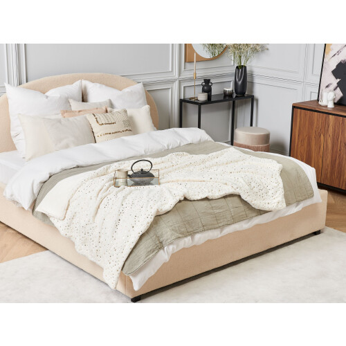 Beliani Blanket ALAZEYA 150 x 200 cm Off-White 1