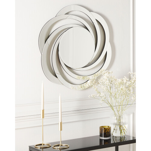 Beliani Wall Mirror TREBAN 70 cm 70 cm Silver 1
