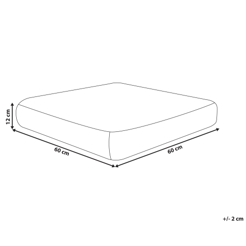 Beliani Pouffe BIRCH Cotton Dark Green 2