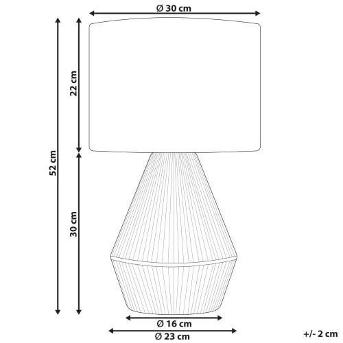 Beliani Table Lamp MALEWA Paper Rope Natural 2