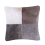 Beliani Set of 2 Decorative Cushions NELLAD Leather 45 x 45 cm Grey Patchwork 4