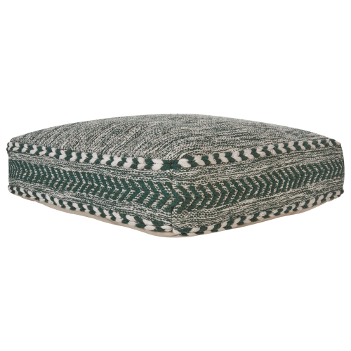 Beliani Pouffe BIRCH Cotton Dark Green 1