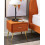 Beliani 1 Drawer Bedside Table FLAYAT Velvet Orange 4