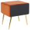 Beliani 1 Drawer Bedside Table FLAYAT Velvet Orange 2
