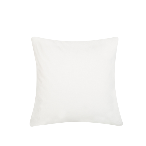 Beliani Throw Cushion PEPEROMIA 45 x 45 cm Cotton White Plant Pattern 1