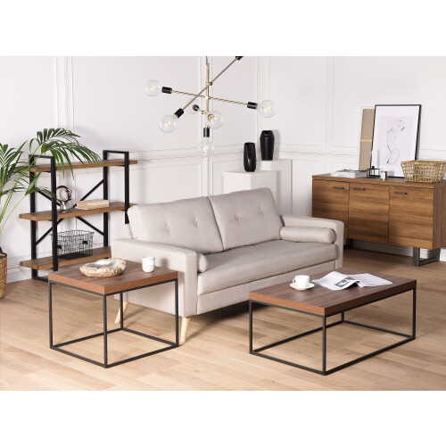Beliani Coffee Table DELANO Dark Brown 1
