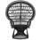 Beliani Peacock Chair EMMANUELLE Rattan Black 4