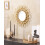 Beliani Wall Mirror BABAI 60 cm 60 cm Rattan Natural 2
